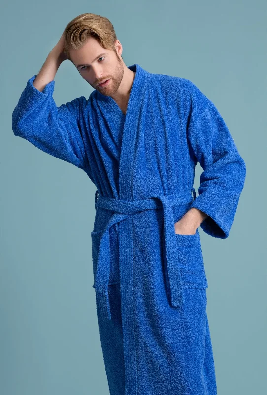Men's Bathrobe Terry Cotton Loop, Turkish, Soft, Warm in 10