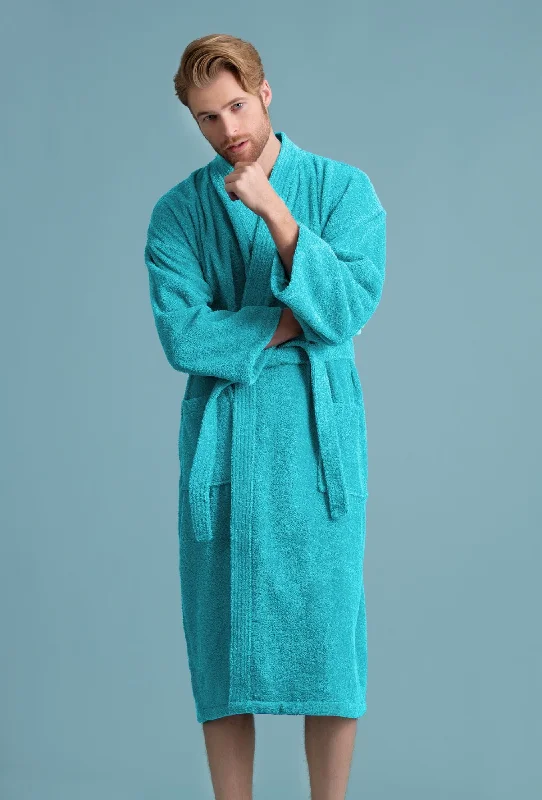 Men's Bathrobe Terry Cotton Loop, Turkish, Soft, Warm in 10