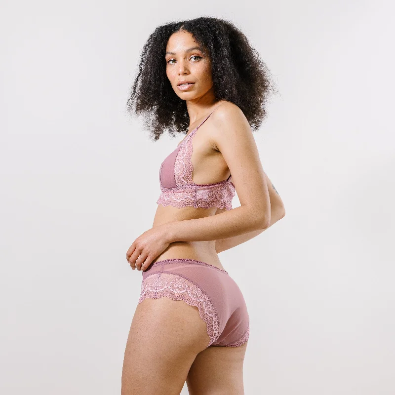 Lace Bralette with Mesh Cups