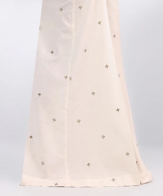 Embroidered Cotton Jacquard Sharara