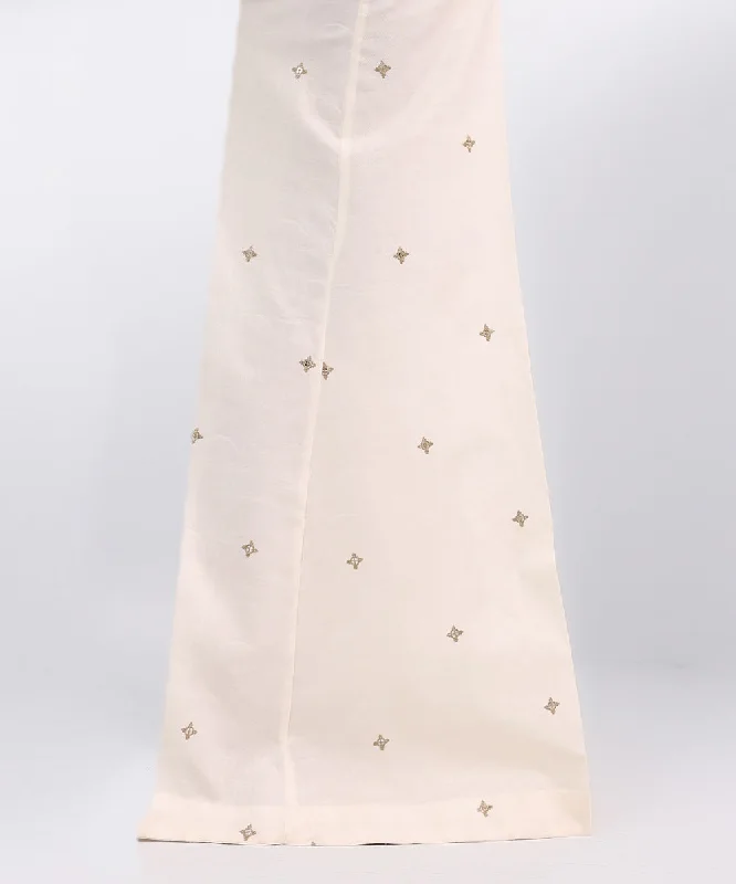 Embroidered Cotton Jacquard Sharara