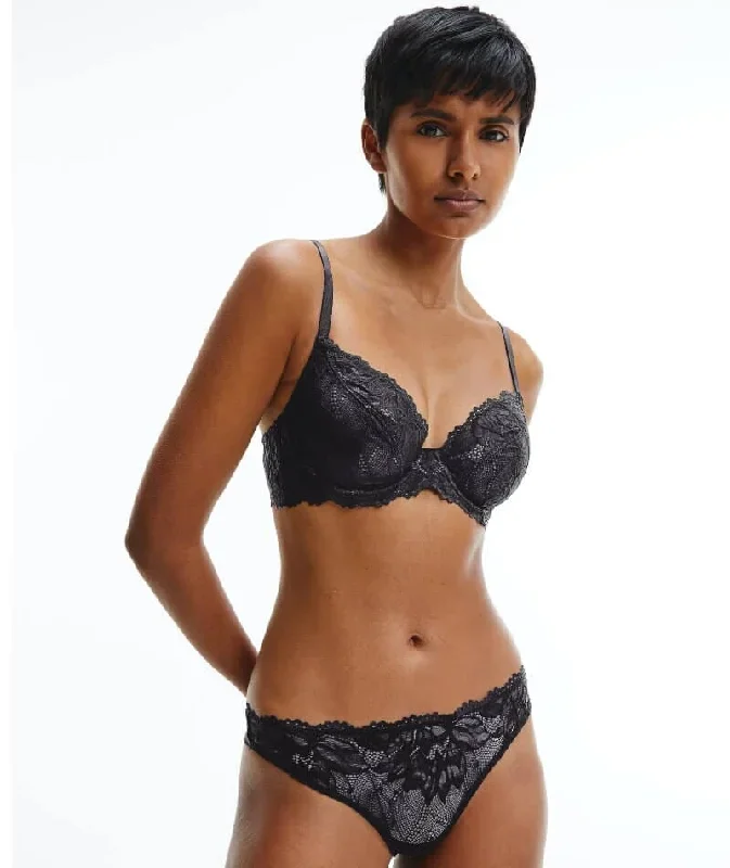 calvin-klein-seductive-comfort-lotus-floral-thong-black