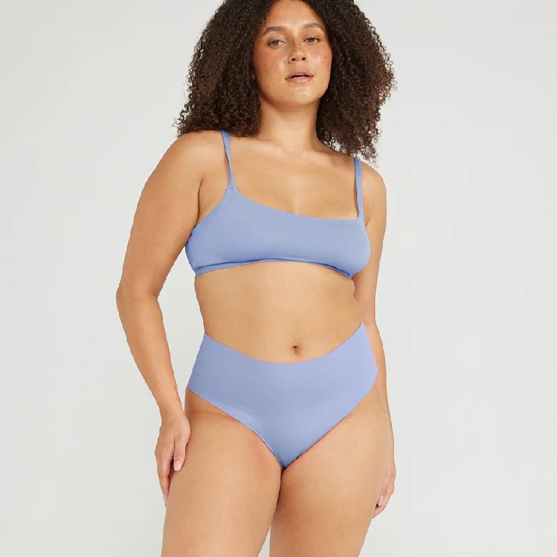Mid-Rise Thong - Seamless Cotton - Frost