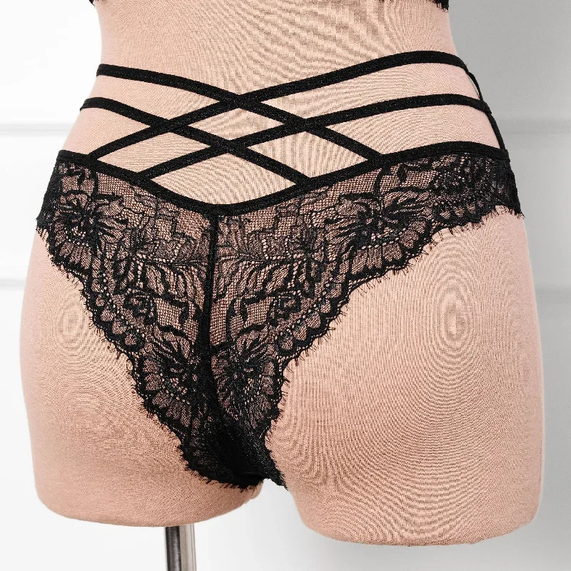 strappy-polka-dot-crotchless-panty-black