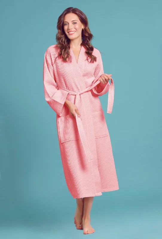 womens-long-waffle-kimono-blush-robe